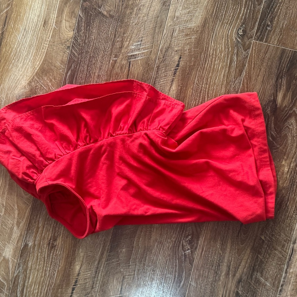 Red Ruffle Sleeve Top - Picture 5 of 6